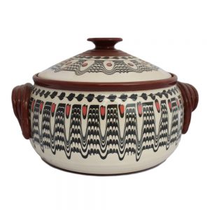 black and white casserole