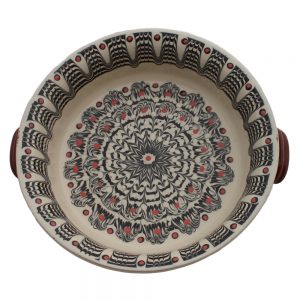 Black and White Chiflik Deep Cooking Dish