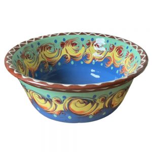 Blue and Green Rose Bowl